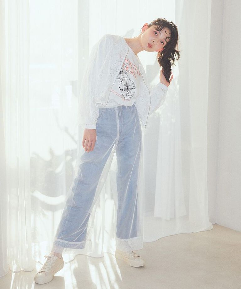 earth music&ecology「レースZIPシャツ」|シャツ・ブラウス|