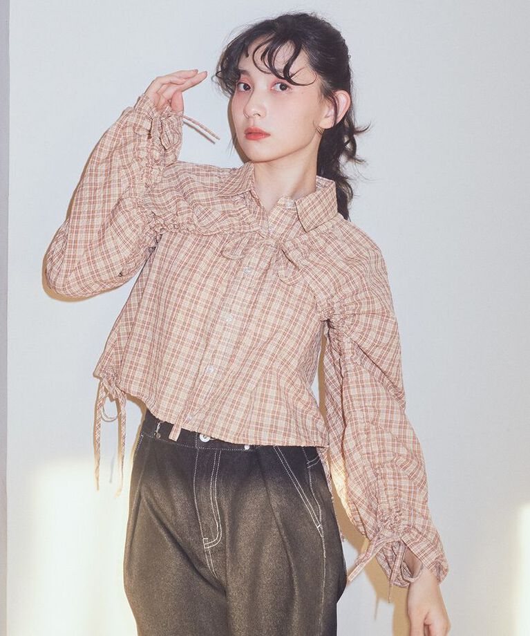 earth music&ecology「ボレロスリーブレイヤードシャツ」|シャツ・ブラウス|Beige
