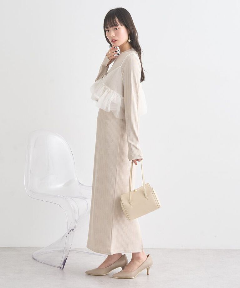 earth music&ecology「SET2点アシメチュールビスチェ＋ワンピース」|ワンピース|