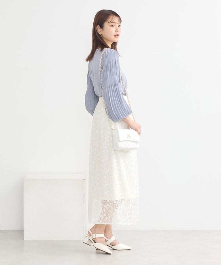 earth music&ecology「マジョリカプリーツプルオーバー　25SS オフィス 春 夏」|Tシャツ・カットソー|