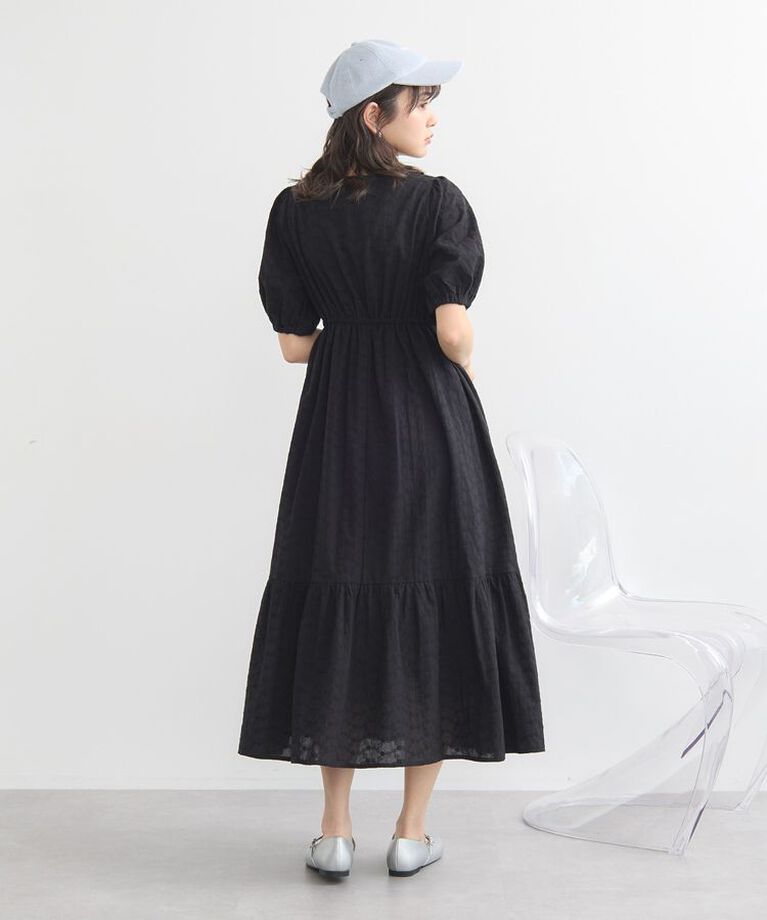 earth music&ecology「花柄刺繍フレアワンピース」|ワンピース|