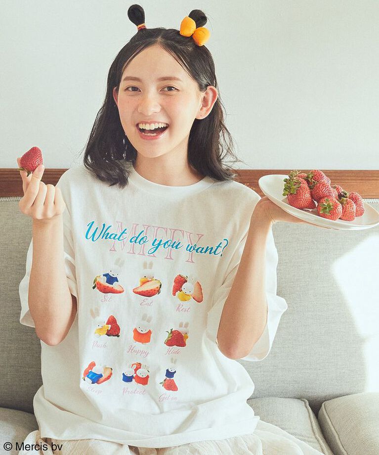 earth music&ecology「miffy/earth strawberry Tee」|Tシャツ・カットソー|