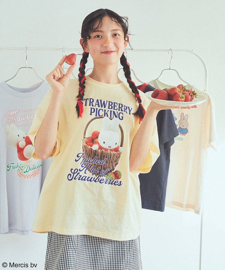earth music&ecology「miffy/earth strawberry Tee」|Tシャツ・カットソー|