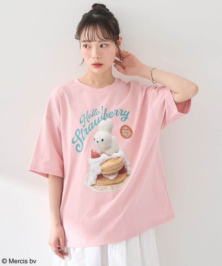 earth music&ecology「miffy/earth strawberry Tee」|Tシャツ・カットソー|