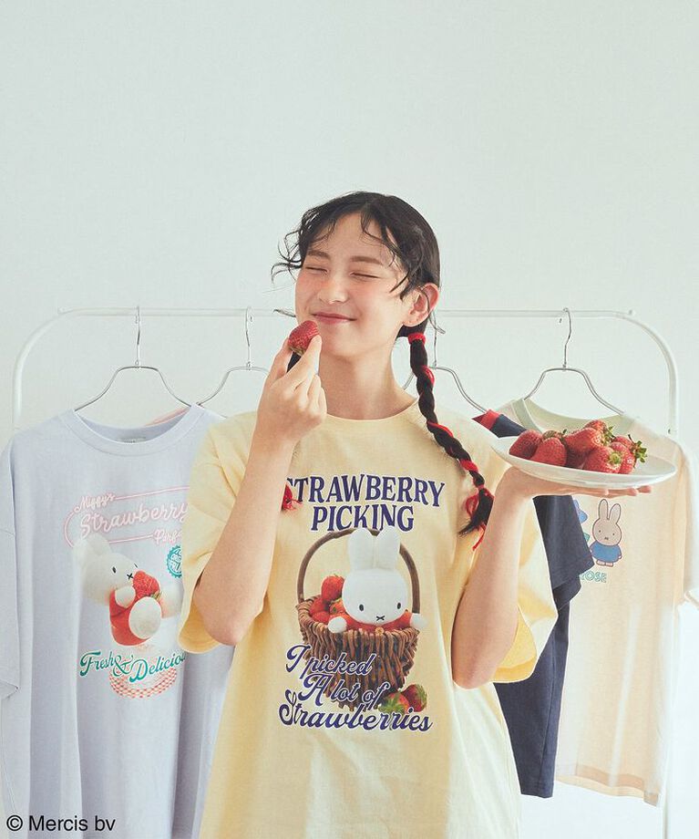 earth music&ecology「miffy/earth strawberry Tee」|Tシャツ・カットソー|