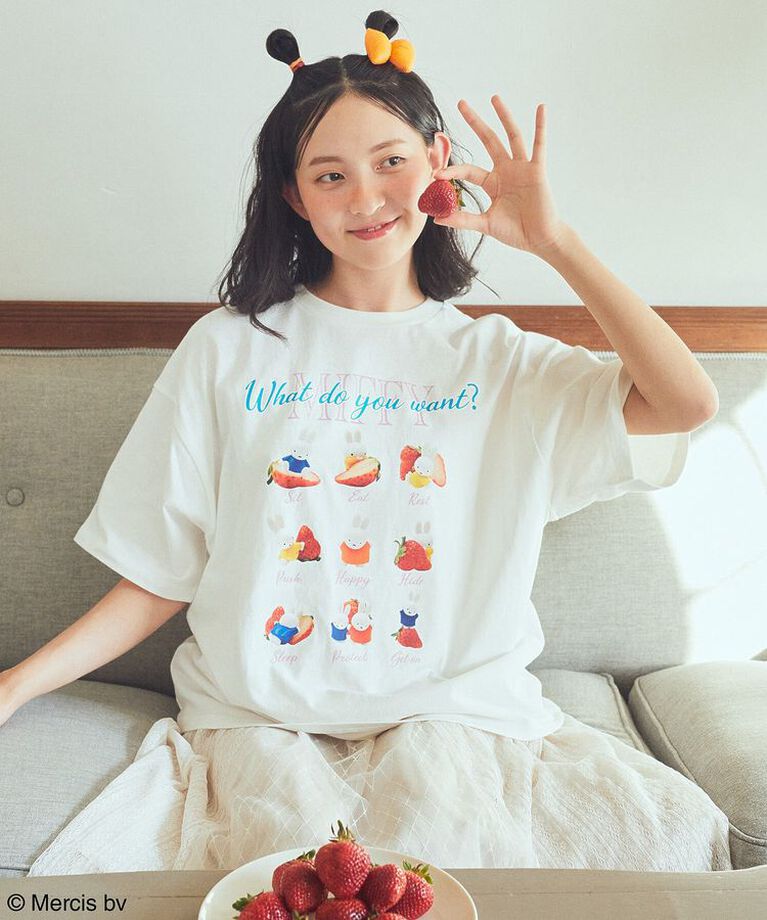 earth music&ecology「miffy/earth strawberry Tee」|Tシャツ・カットソー|