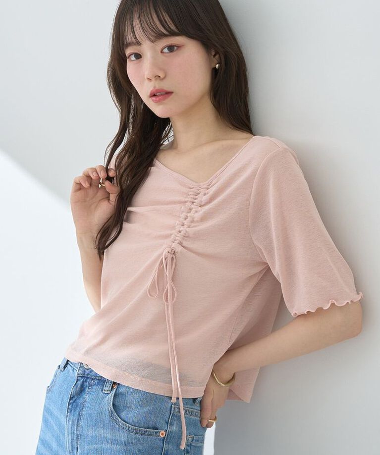earth music&ecology「アシメネックドロストシアープルオーバー」|Tシャツ・カットソー|
