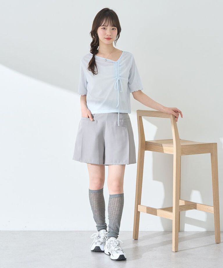 earth music&ecology「アシメネックドロストシアープルオーバー」|Tシャツ・カットソー|