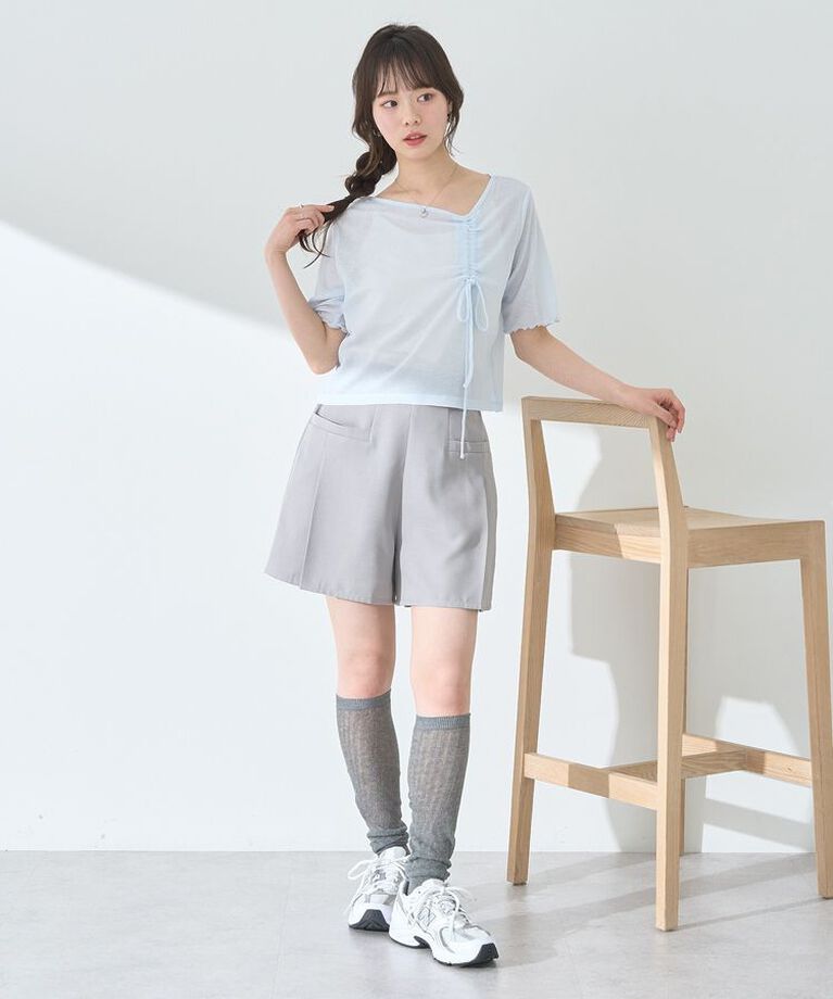 earth music&ecology「アシメネックドロストシアープルオーバー」|Tシャツ・カットソー|