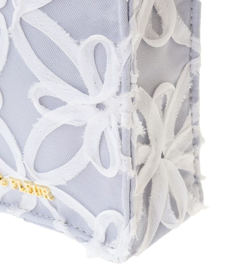 Maison de FLEUR「チュールフラワーフリルミニショルダートートバッグ」|トートバッグ|