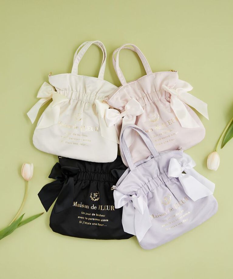 Maison de FLEUR「ダブルリボン2Wayトートバッグ」|トートバッグ|
