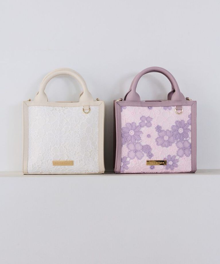 Maison de FLEUR「フラワーレース2Wayスクエアトートバッグ」|トートバッグ|