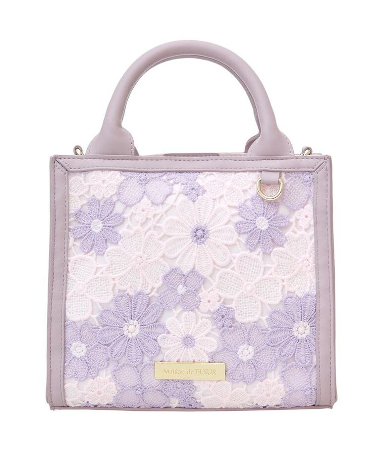 Maison de FLEUR「フラワーレース2Wayスクエアトートバッグ」|トートバッグ|