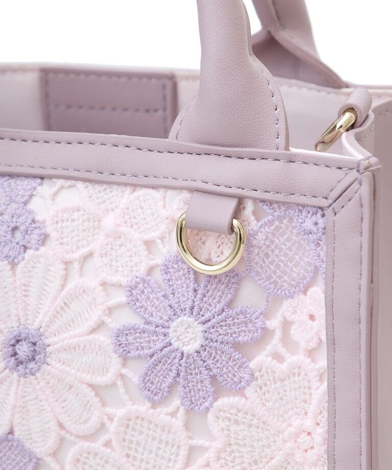 Maison de FLEUR「フラワーレース2Wayスクエアトートバッグ」|トートバッグ|