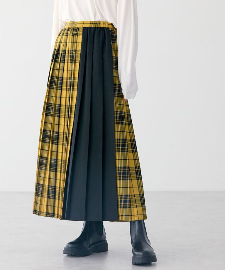 AMERICAN HOLIC「アソートチェックプリーツスカート」|スカート|Yellow