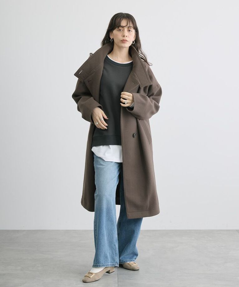 AMERICAN HOLIC「中空FIBERスタンドカラーロングコート【軽量アウター】」|その他|