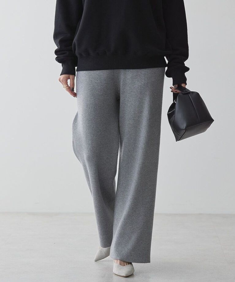 AMERICAN HOLIC「バイパチリブニットパンツ」|その他|Gray Mixture