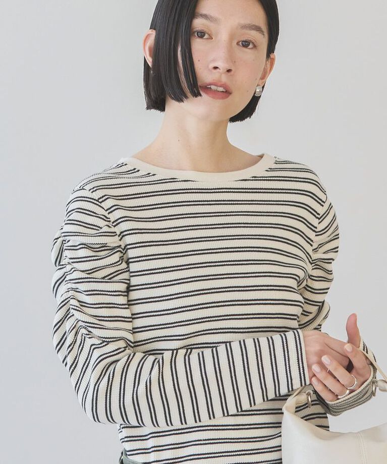 AMERICAN HOLIC「ショルダーギャザーワッフルプルオーバー」|Tシャツ・カットソー|