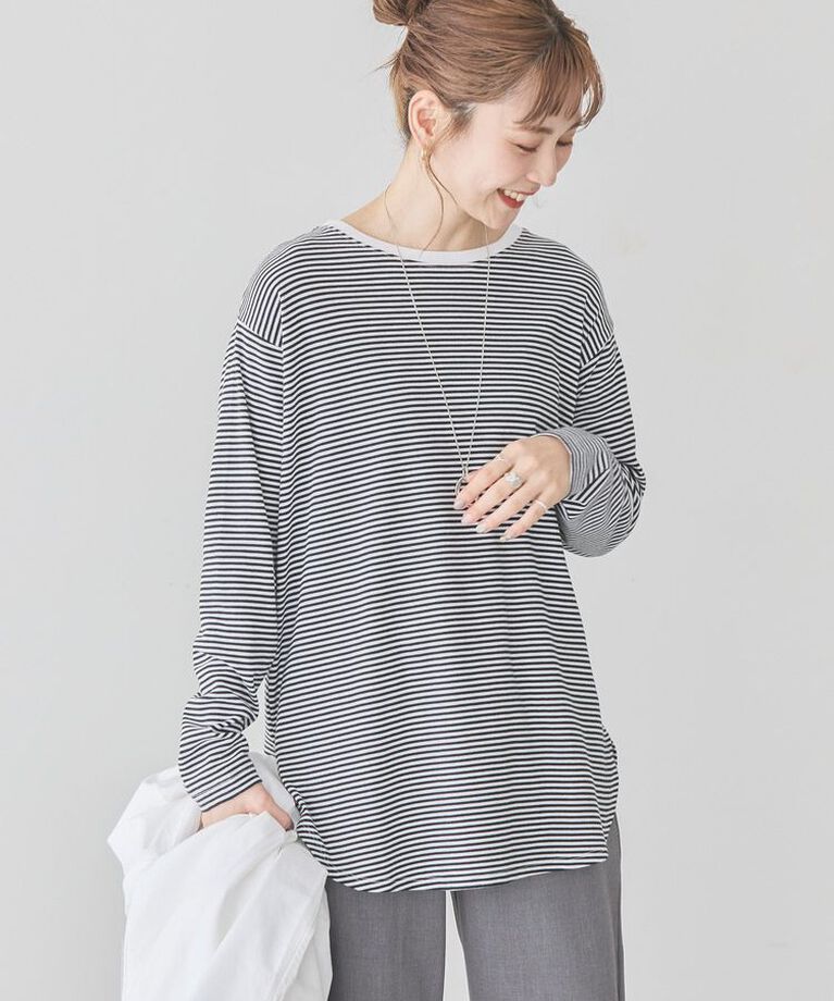 AMERICAN HOLIC「クルーネックロングカットプルオーバー/チュニック」|Tシャツ・カットソー|