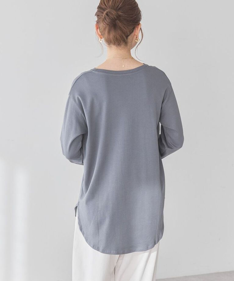 AMERICAN HOLIC「クルーネックロングカットプルオーバー/チュニック」|Tシャツ・カットソー|