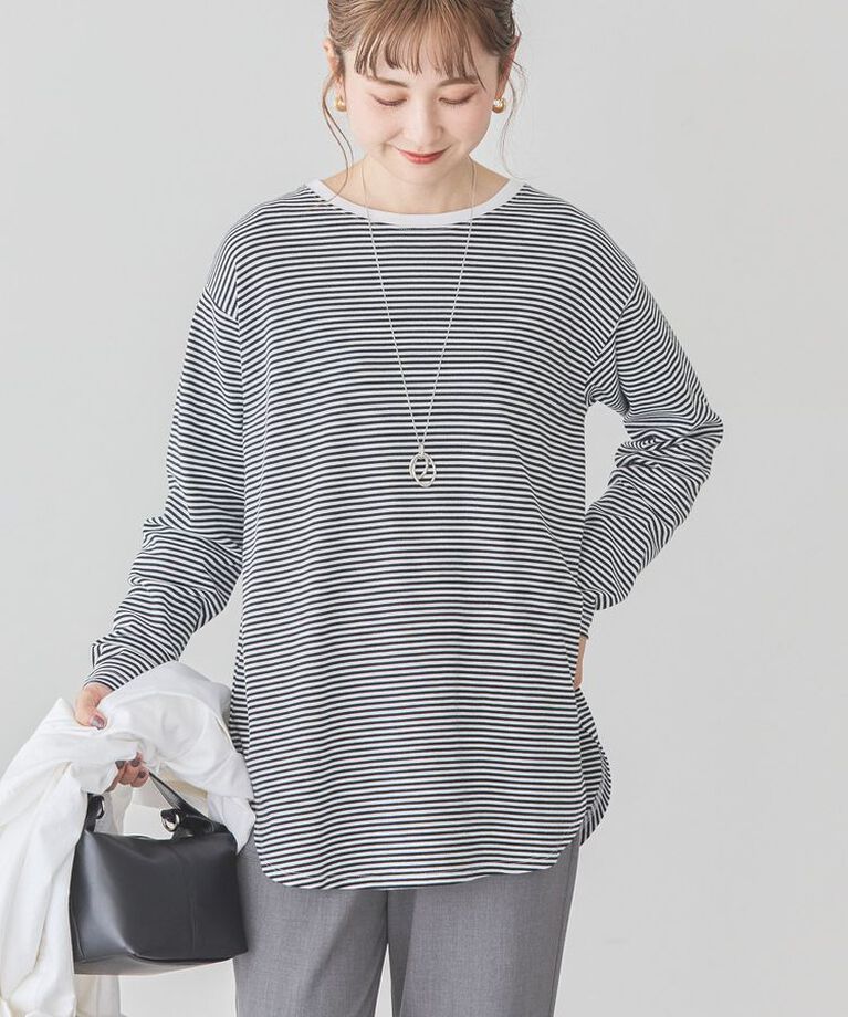 AMERICAN HOLIC「クルーネックロングカットプルオーバー/チュニック」|Tシャツ・カットソー|