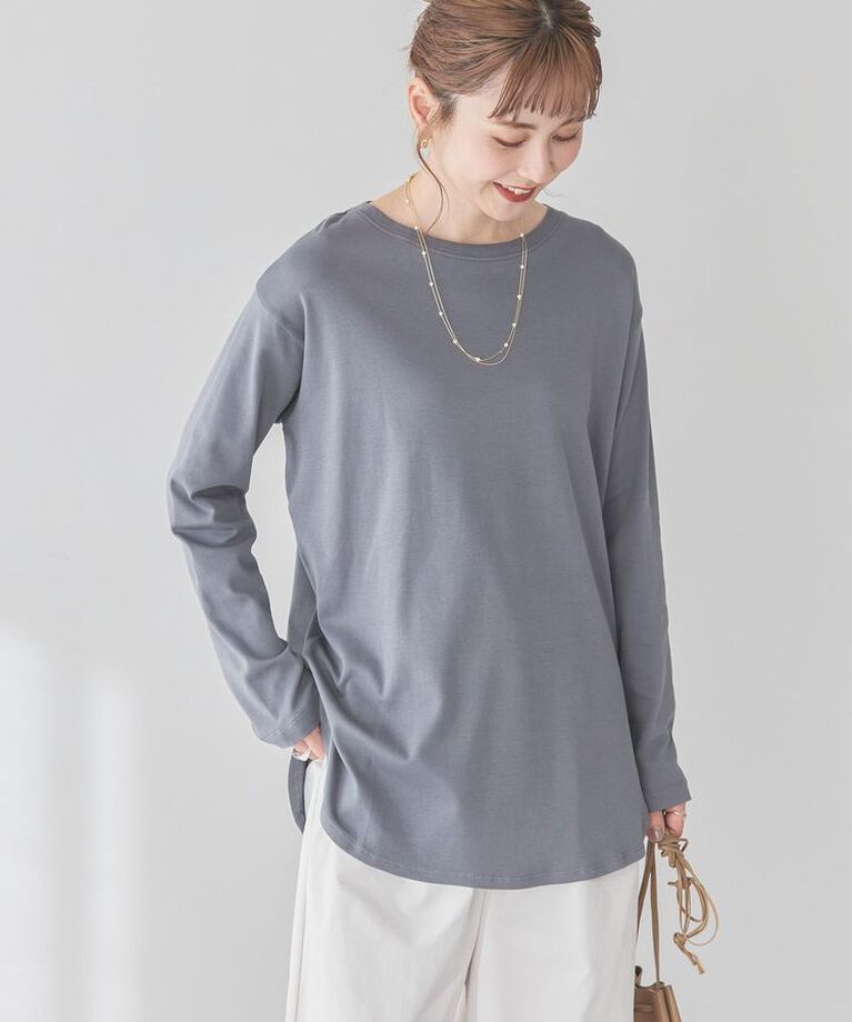 AMERICAN HOLIC「クルーネックロングカットプルオーバー/チュニック」|Tシャツ・カットソー|