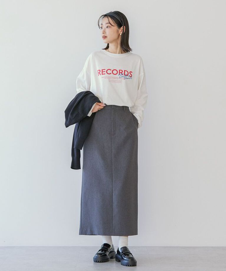 AMERICAN HOLIC「RECORDSロングTシャツ/チュニック」|Tシャツ・カットソー|