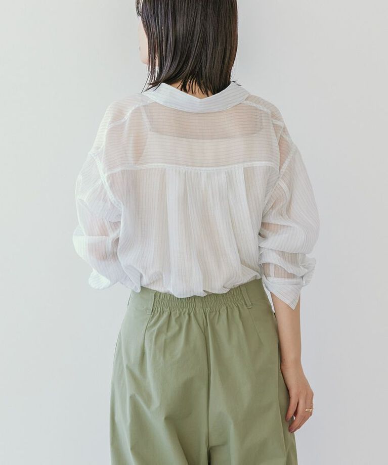 AMERICAN HOLIC「シアーシャツ　|　25SS/春夏/レディース/カジュアル/ゆったりシルエット/軽量/トレンド」|シャツ・ブラウス|