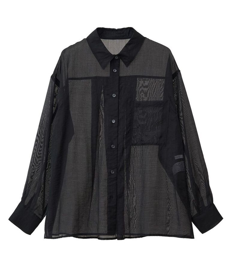 AMERICAN HOLIC「シアーシャツ　|　25SS/春夏/レディース/カジュアル/ゆったりシルエット/軽量/トレンド」|シャツ・ブラウス|