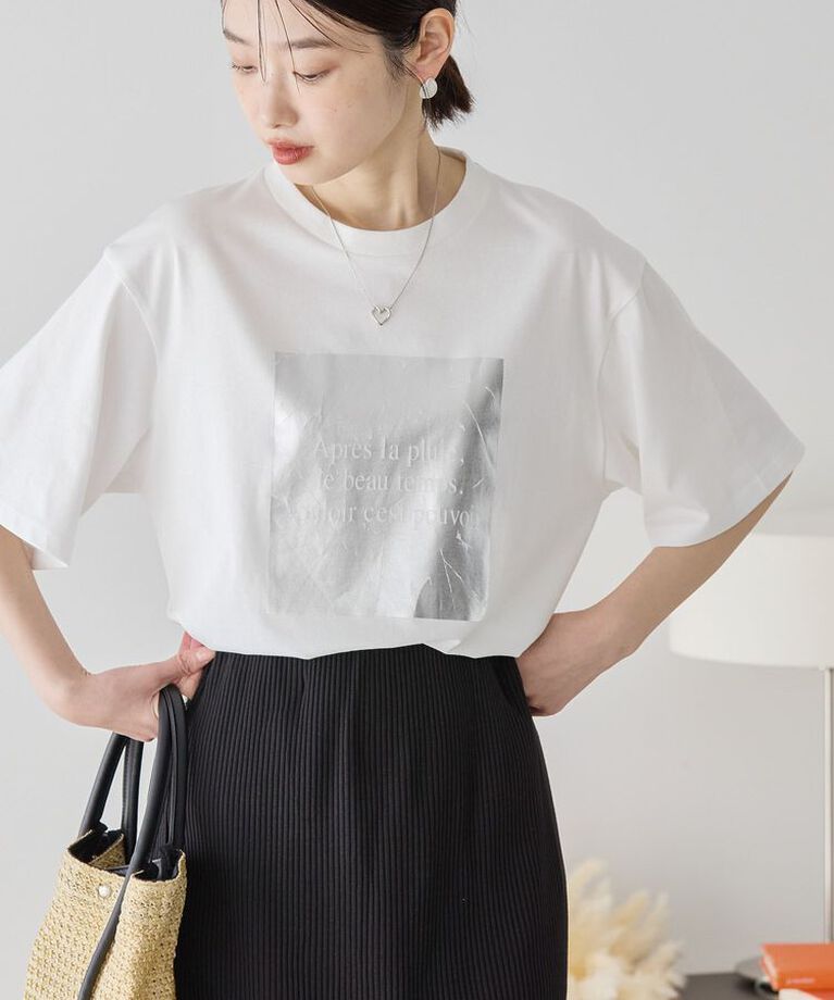 AMERICAN HOLIC「ボックスロゴ箔プリントTシャツ」|Tシャツ・カットソー|