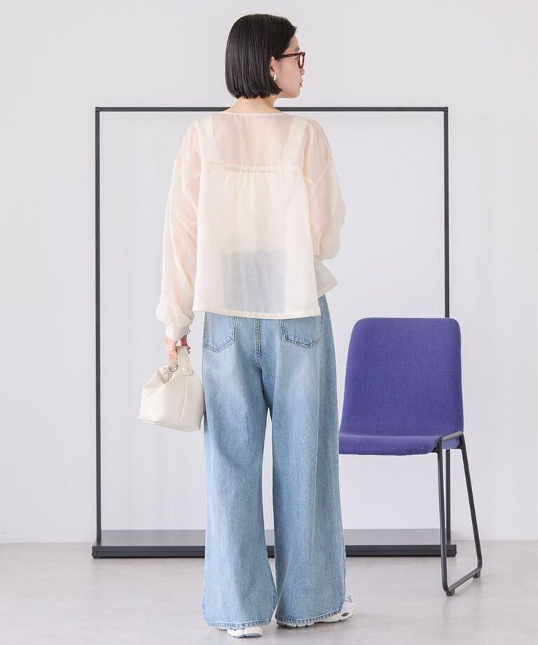 AMERICAN HOLIC「ノーカラーシアーZIPブルゾン」|その他|