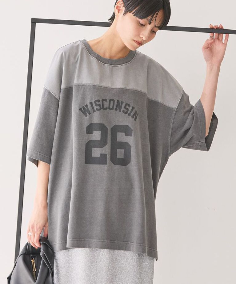 AMERICAN HOLIC「ピグメント加工フットボールTシャツ」|Tシャツ・カットソー|