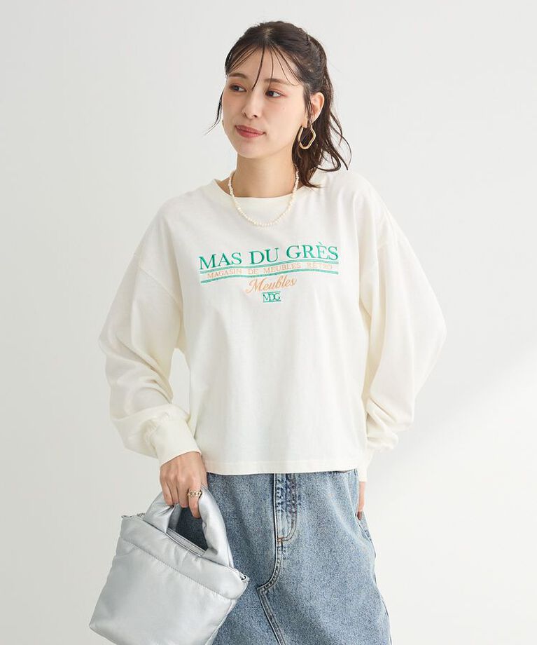 Green Parks「刺繍ロゴクロップドTシャツ」|Tシャツ・カットソー|