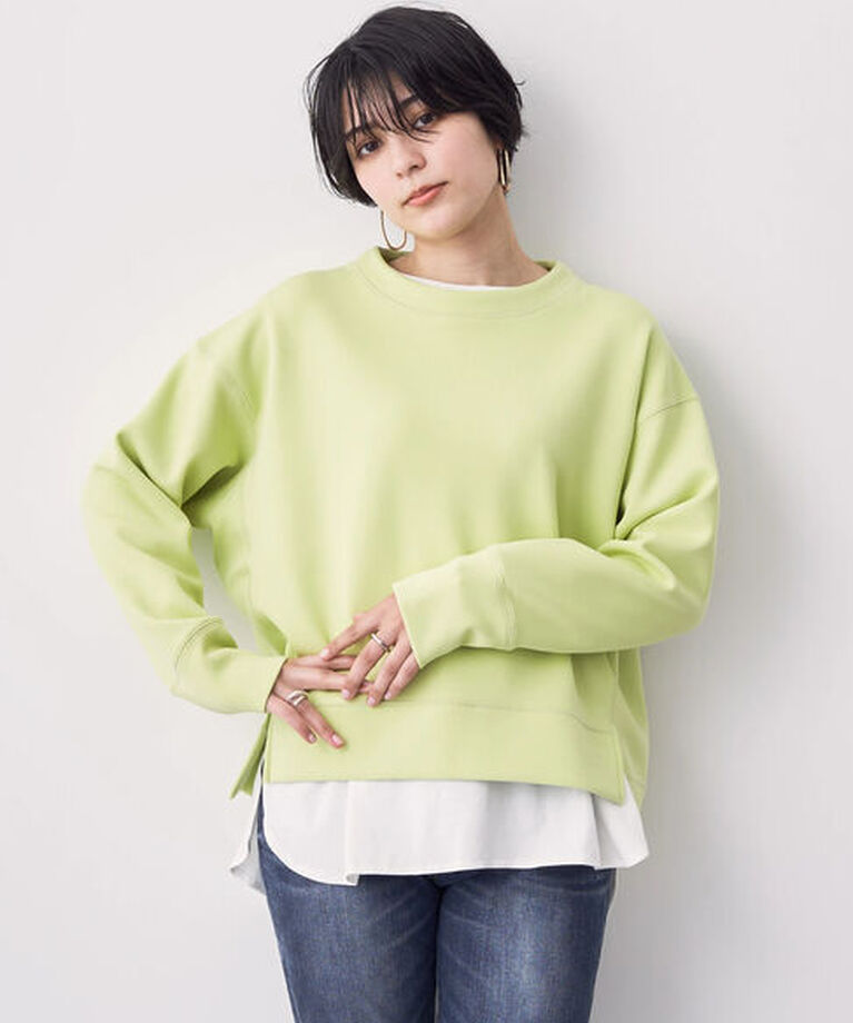 YECCA VECCA「クルーネックプルオーバー」|Tシャツ・カットソー|ライムグリーン