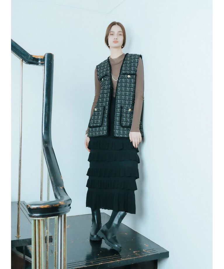 YECCA VECCA「【CLASSY.掲載】サイドゴアミドル丈ブーツ」|ショートブーツ|