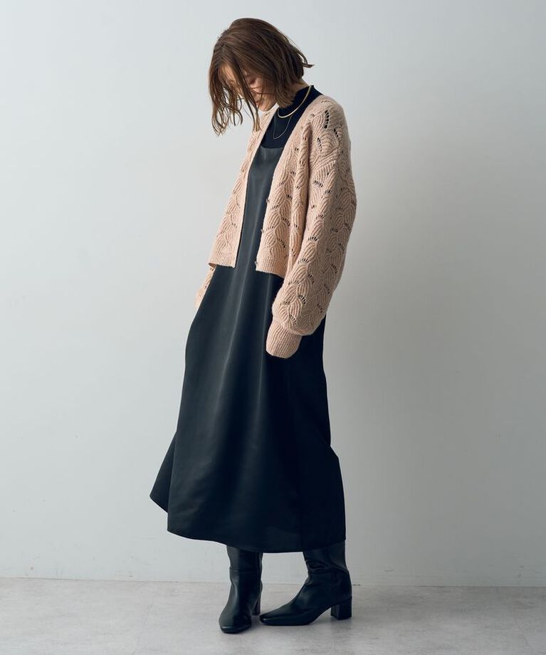 YECCA VECCA「【CLASSY.掲載】2wayサテンキャミワンピース」|ワンピース|