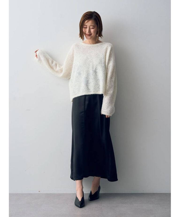 YECCA VECCA「【CLASSY.掲載】2wayサテンキャミワンピース」|ワンピース|
