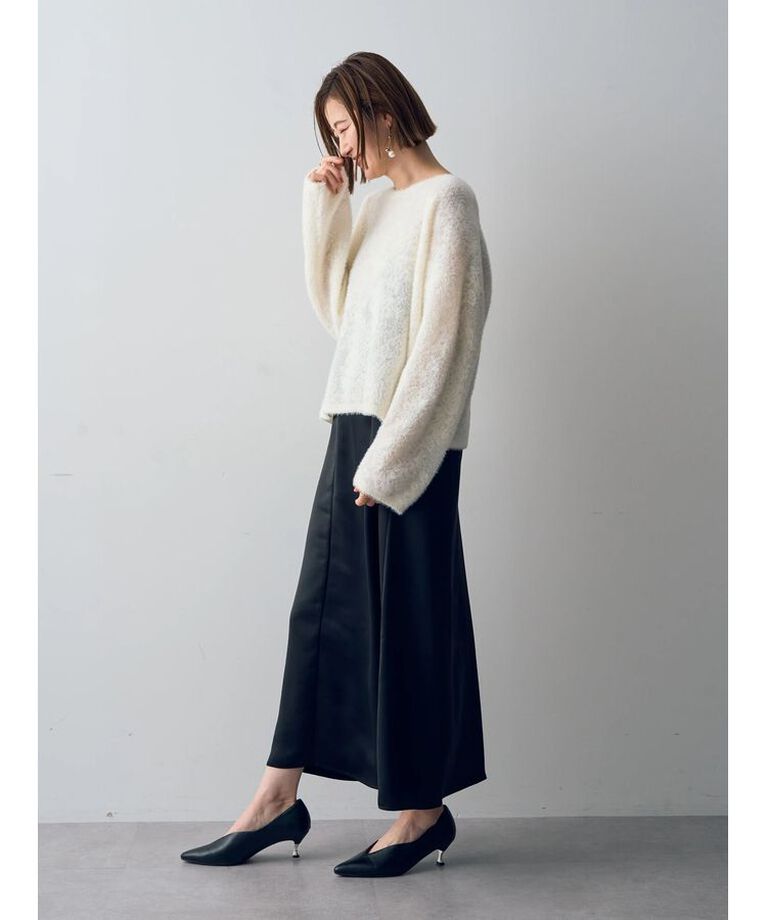 YECCA VECCA「【CLASSY.掲載】2wayサテンキャミワンピース」|ワンピース|