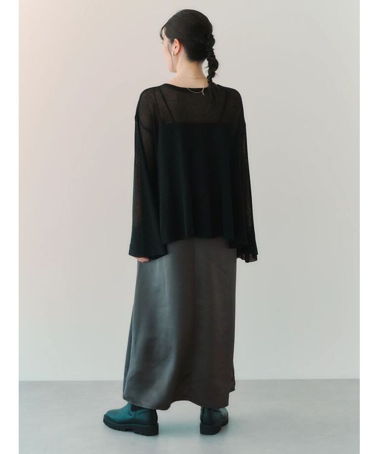 YECCA VECCA「【CLASSY.掲載】2wayサテンキャミワンピース」|ワンピース|