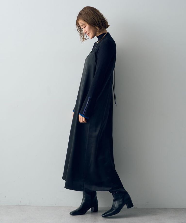 YECCA VECCA「【CLASSY.掲載】2wayサテンキャミワンピース」|ワンピース|