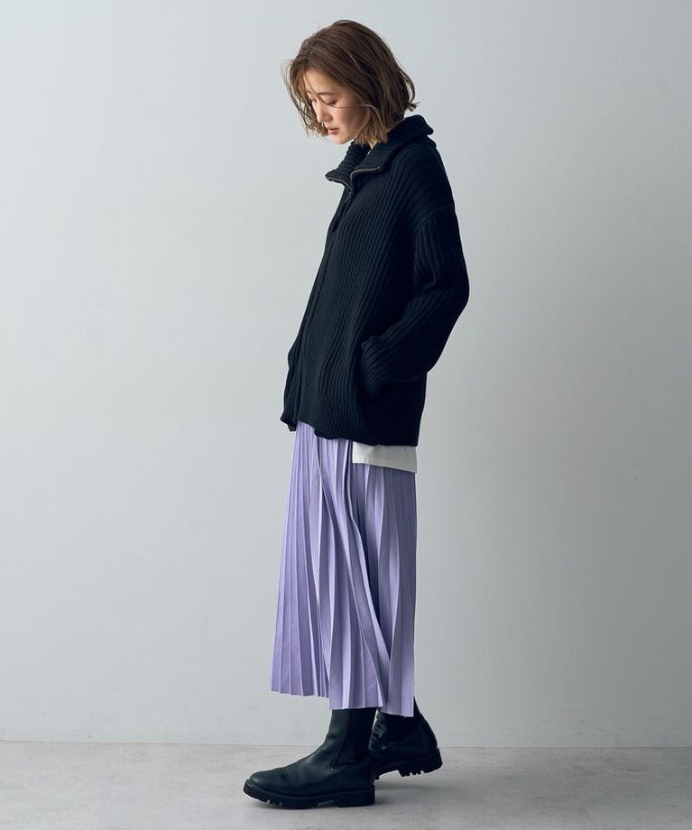 YECCA VECCA「ピーチ起毛プリーツスカート」|スカート|