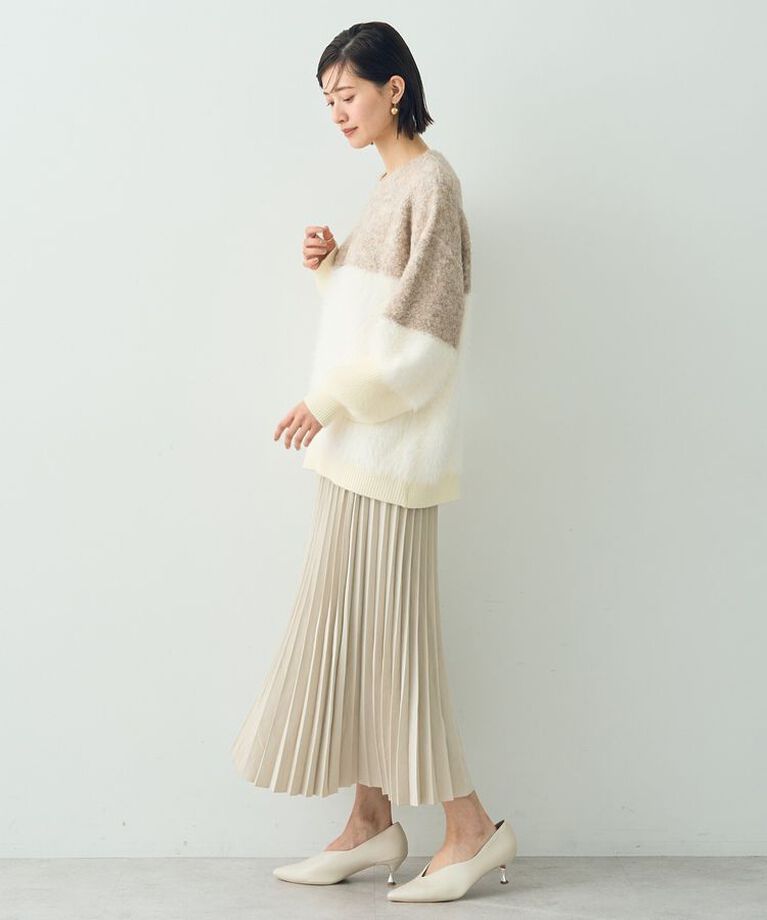 YECCA VECCA「ピーチ起毛プリーツスカート」|スカート|