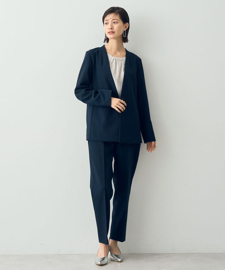 YECCA VECCA「ストレッチピンタックパンツ」|その他|Navy