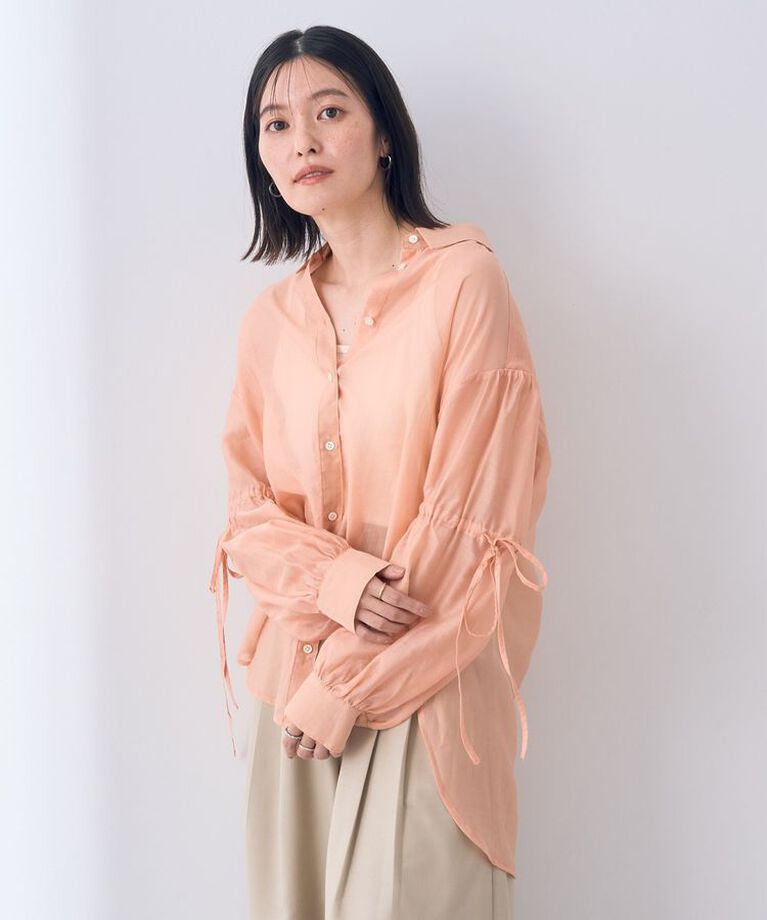 YECCA VECCA「バックリボンシアーシャツ」|シャツ・ブラウス|