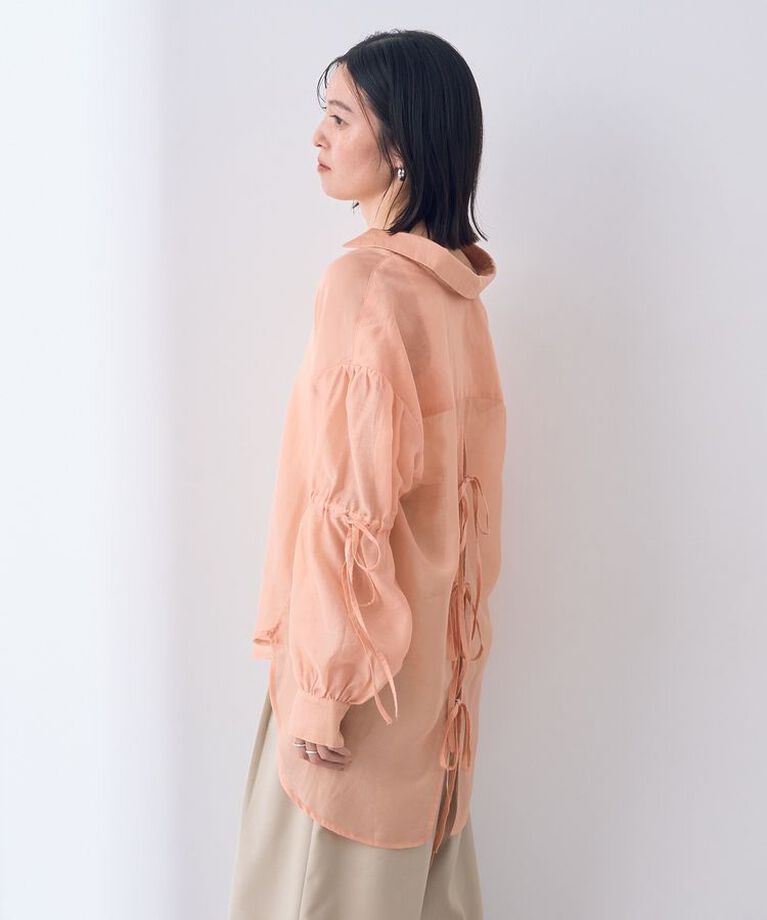 YECCA VECCA「バックリボンシアーシャツ」|シャツ・ブラウス|
