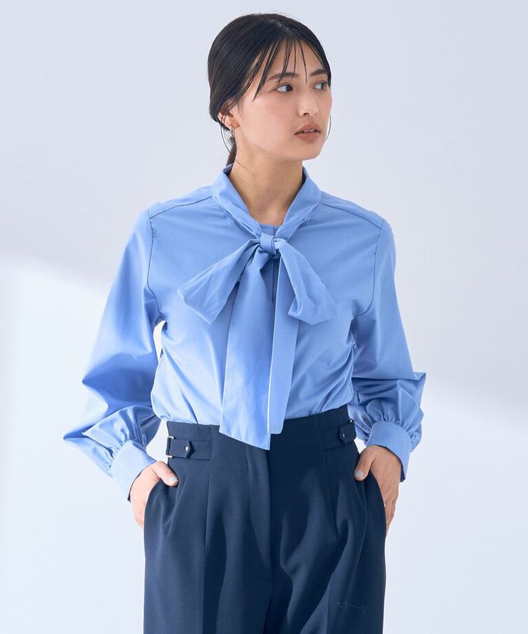 YECCA VECCA「ボウタイシャツ」|シャツ・ブラウス|Blue