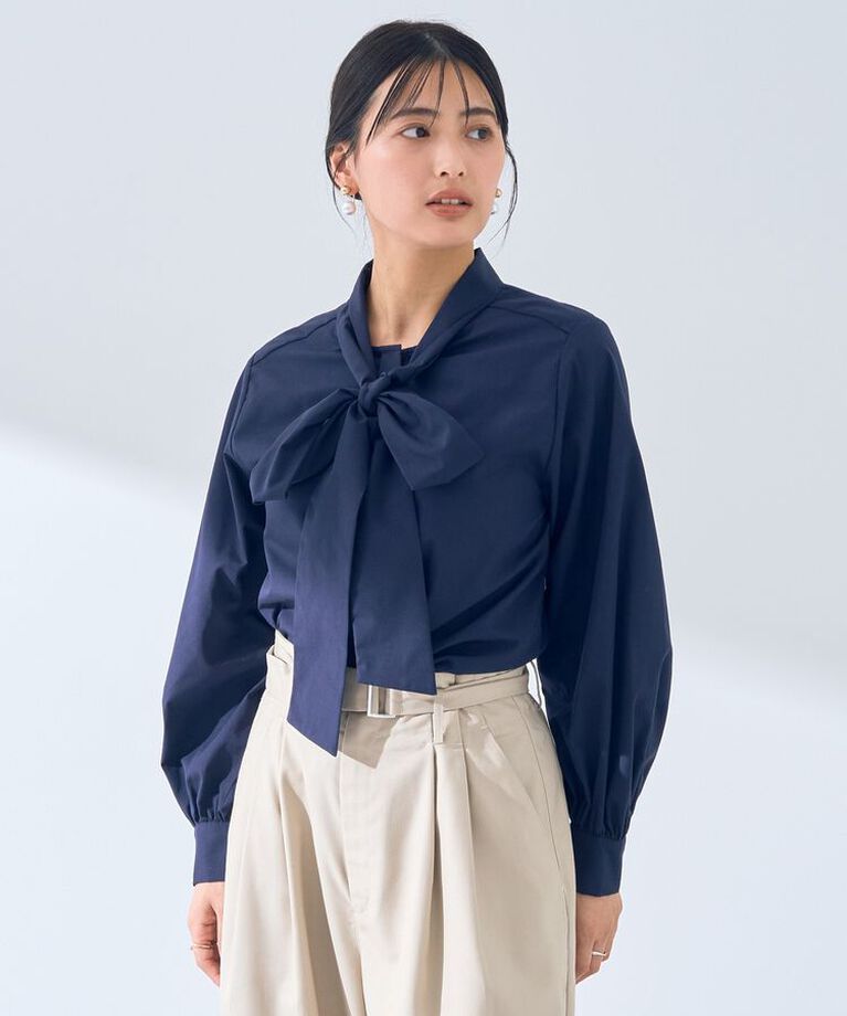 YECCA VECCA「ボウタイシャツ」|シャツ・ブラウス|Navy