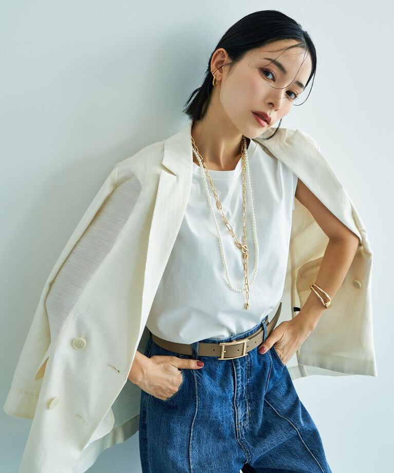 YECCA VECCA「デザインチェーンマンテルネックレス」|ネックレス|