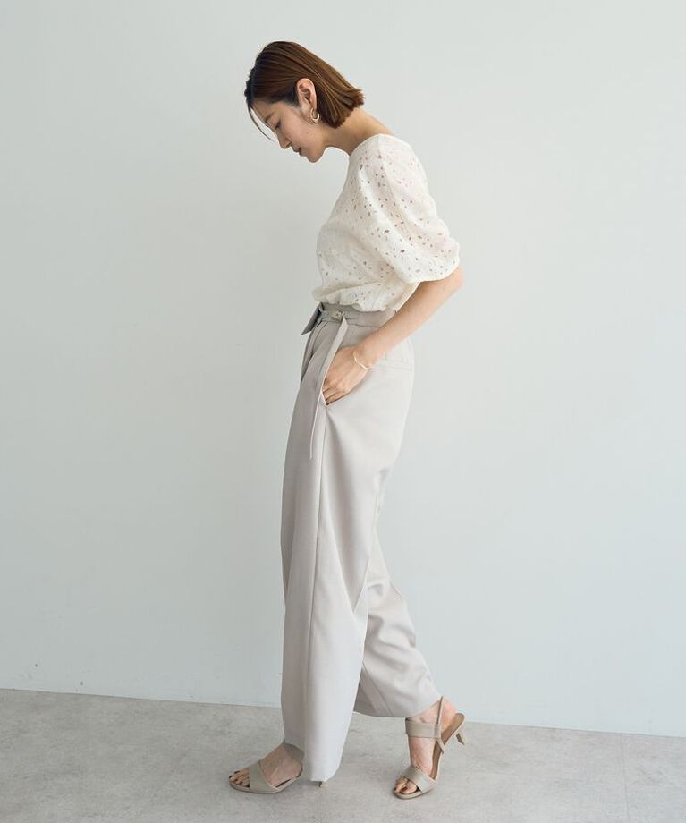 YECCA VECCA「ラペルデザインワイドパンツ」|その他|