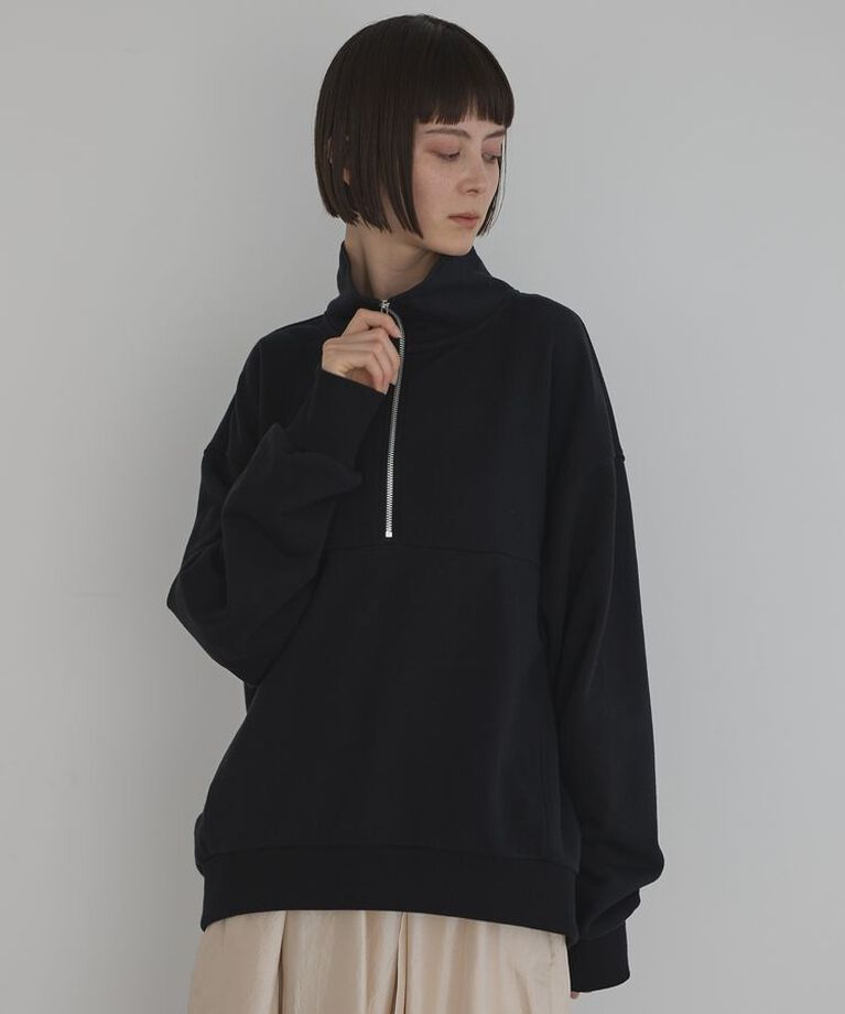 GARAGE OF GOOD CLOTHING「ハーフZIP付きプルオーバー」|スウェット・ジャージ|Black